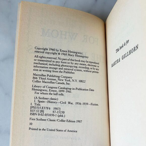 The Sun Also Rises For Whom The Bell Tolls Ernest Hemingway Scribner Paperbacks - Picture 4 of 6